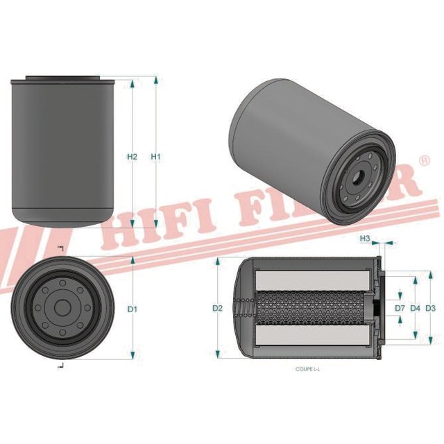 Filtre Hydraulique SH 63061 Hifi Filter référence fournisseur HIFSH63061